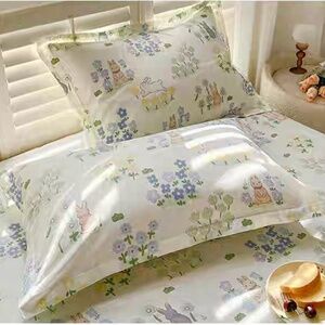 100% Cotton Pillowcases 20x30in Queen Pillowcases King Pillowcases Bunny Floral